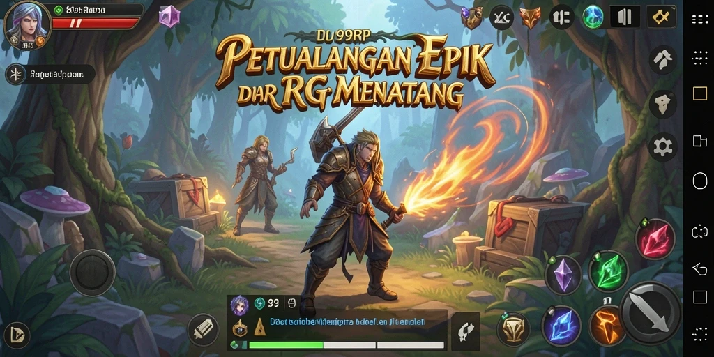 Gameplay menarik 99RP saat bertarung dengan musuh epik.