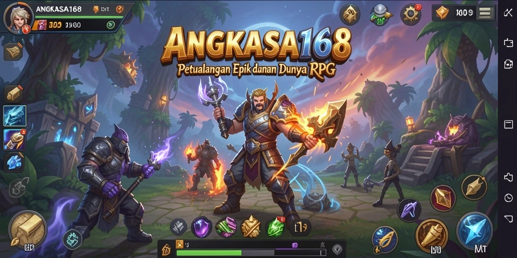 Tampilan gameplay RPG yang memukau dalam ANGKASA168.