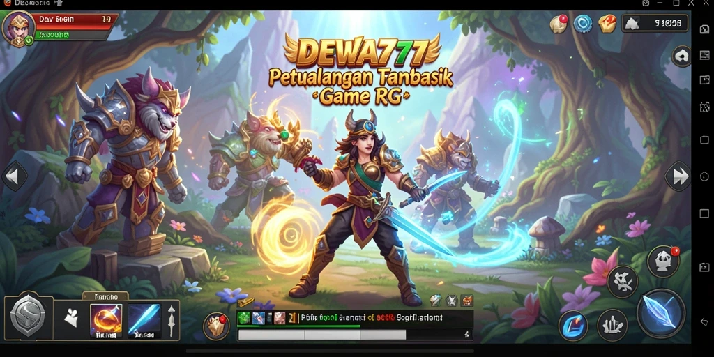Tampilan screenshot DEWA777 menunjukkan aksi seru dalam permainan RPG.