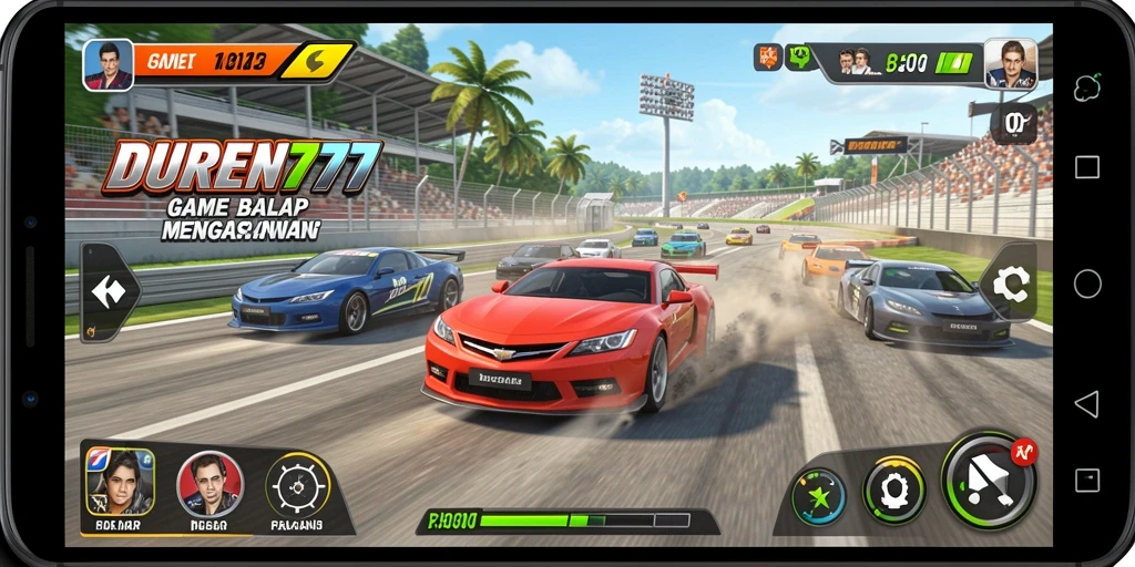 Gameplay menarik DUREN777 yang penuh adrenalin saat balapan.