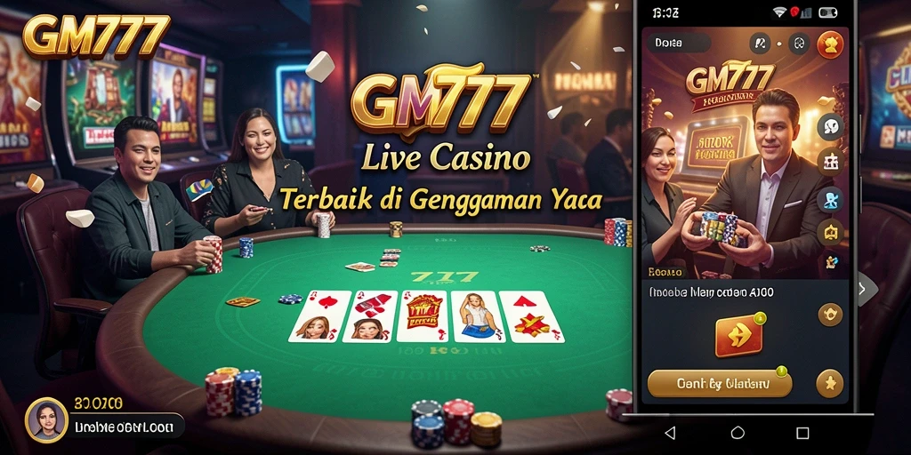 Tampilan gameplay Live Casino yang seru dan menegangkan di GM777.
