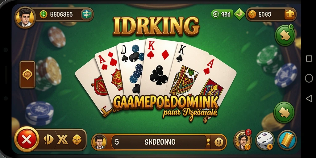 Tampilan gameplay seru dalam permainan Domino IDRKING.