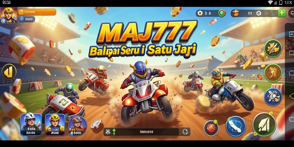 Tampilan gameplay balapan di MAJ777 yang memukau dan mendebarkan.