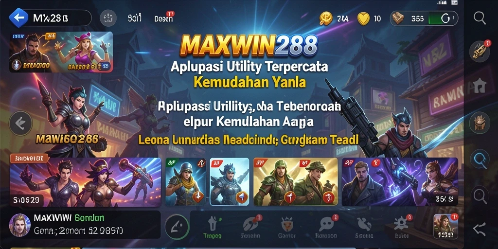 Tampilan antarmuka aplikasi MAXWIN288 yang bersih dan fungsional.