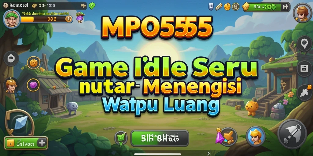 Screenshot permainan MPO555 dengan karakter aktif dalam mode Idle.