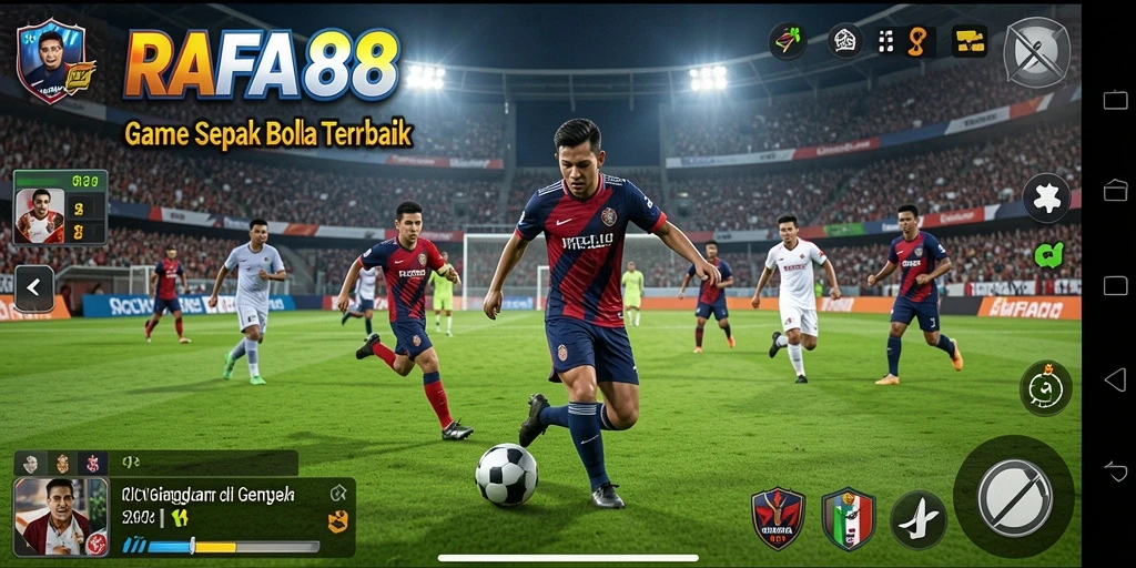 Tampilan gameplay menarik dari RAFA88 saat bertanding di lapangan.