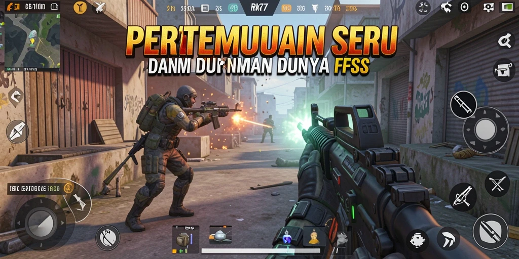 Screenshot gameplay RK77 yang menampilkan aksi pertempuran seru dan grafis memukau.